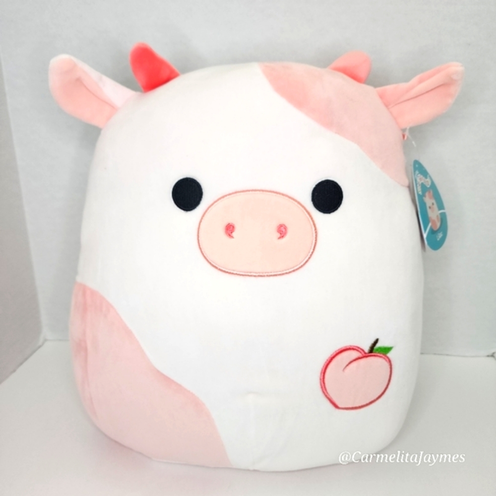 LILAZ 🍑🐮 Peach Colored Peach Cow with Peach Original Squishmallow ☆ NWT ☆